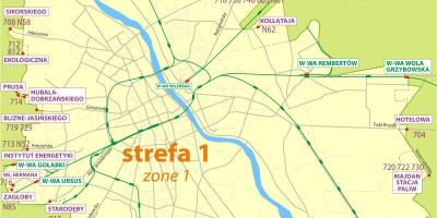 Varșovia zona 1 arată hartă