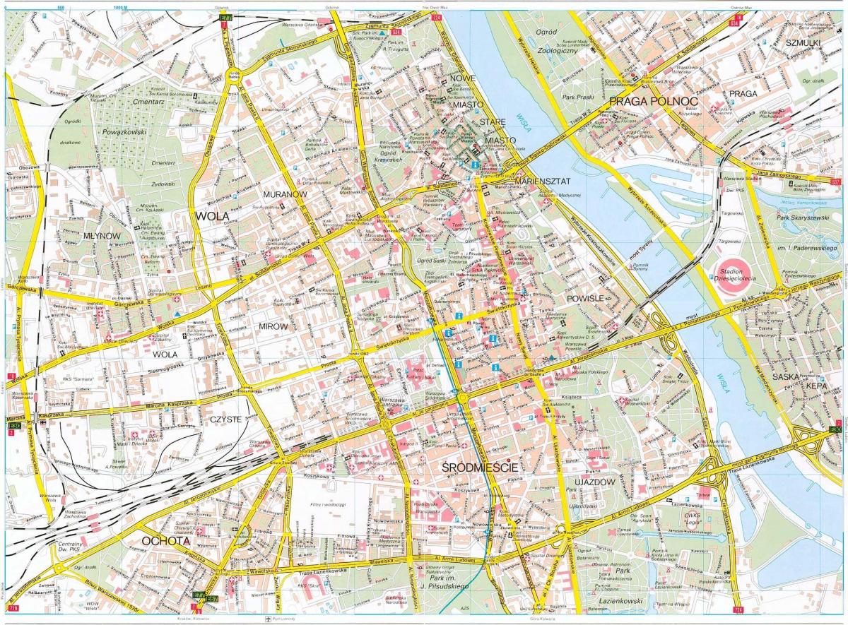 Varșovia pe harta