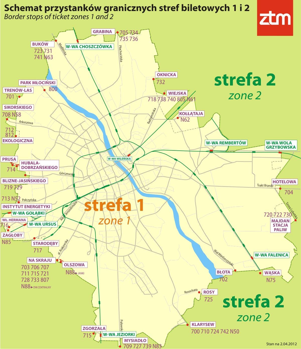 Harta Varșovia zona 1 2