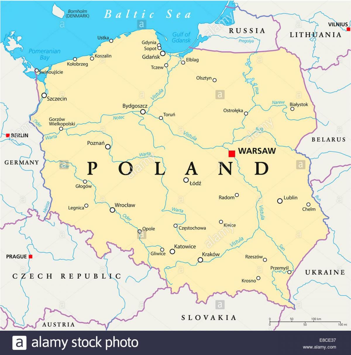 Varșovia localizare pe harta lumii