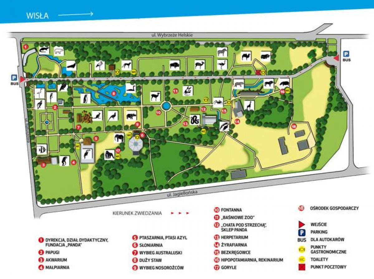 Harta Varșovia zoo 