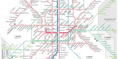 Transport varșovia arată hartă