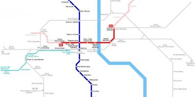 Harta metrou din Varșovia, polonia