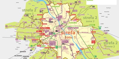 Harta Varșovia autobuz 