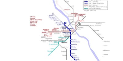 Varșovia hartă de metrou
