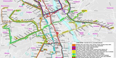 Harta Varșovia tranzit 