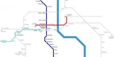 Harta metrou din Varșovia